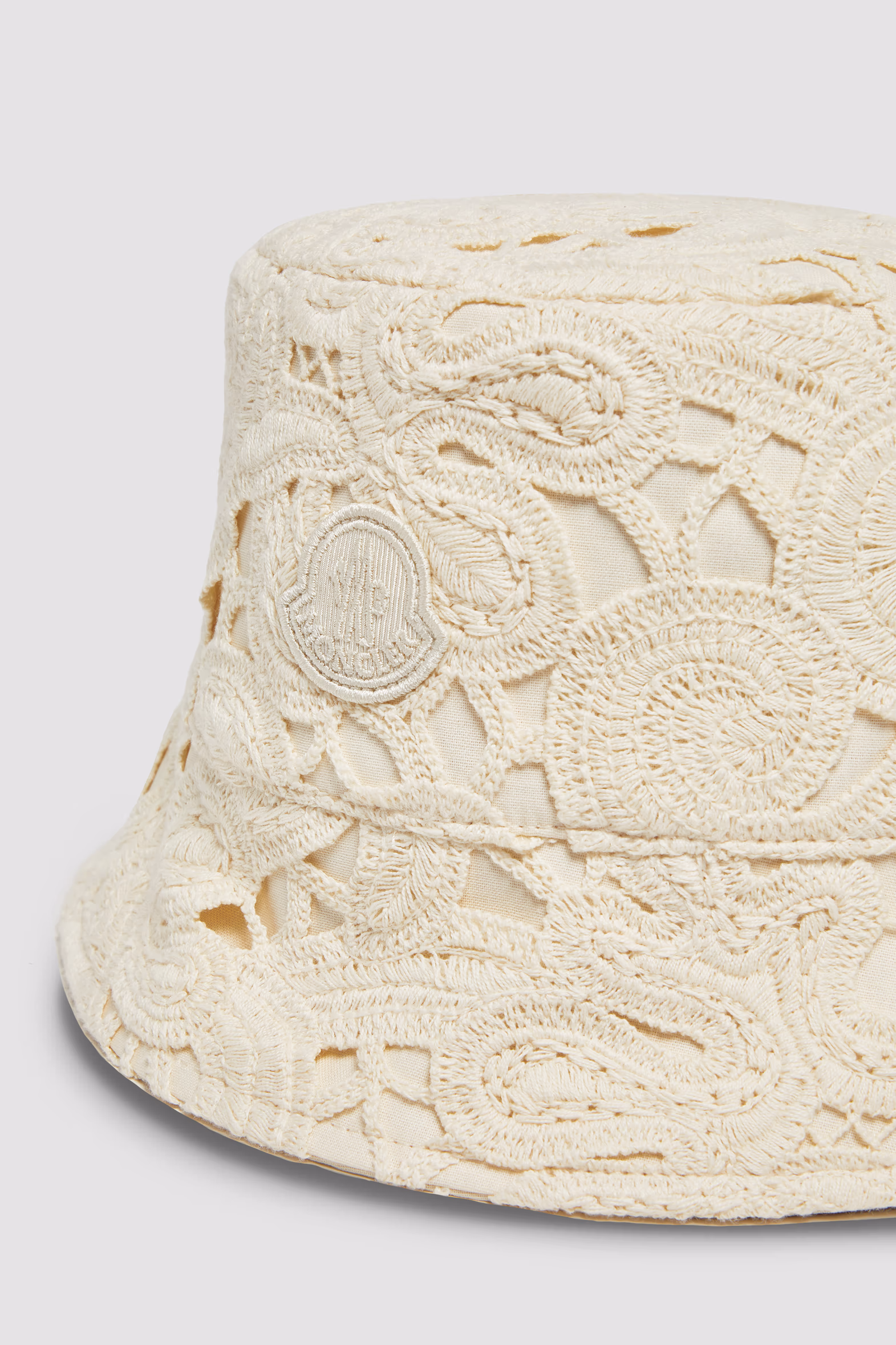 Macramé Bucket Hat Women White Ivory Moncler 3